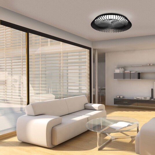 Mantra Iluminación Smart LED-takvifte Himalaya, svart, DC, stillegående dimbar, Sort, Stue / spisestue, Metall, Moderne