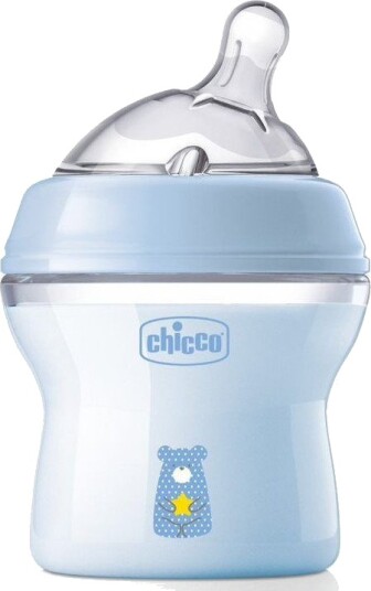 Chicco NaturalFeeling Tåteflaske 150ml Fra 0 Mnd Blå Chicco NaturalFeeling Tåteflaske 150ml Fra 0 Mnd Blå
