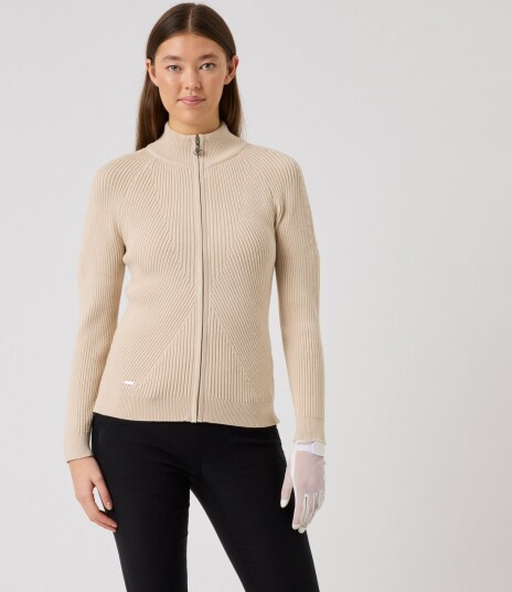 Daily Sports Rib Ls Golfgenser dame Oyster Small