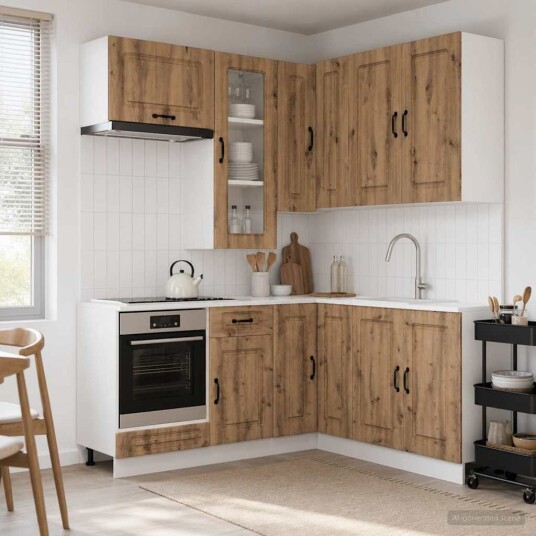 vidaXL Kjøkken enhet KALMAR 8 pcs Artisan eik Konstruert tre