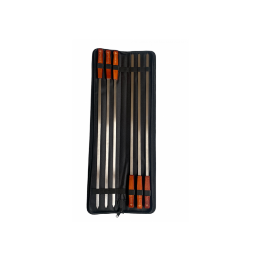 Omberg Brede Grillspyd 6 pk 60 cm med håndtak