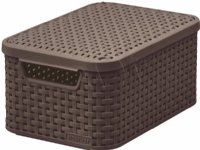 Curver/Keter Curver Dark Brown Curved Rattan My Style Basket med lokk Curver/Keter Curver Dark Brown Curved Rattan My Style Basket med lokk