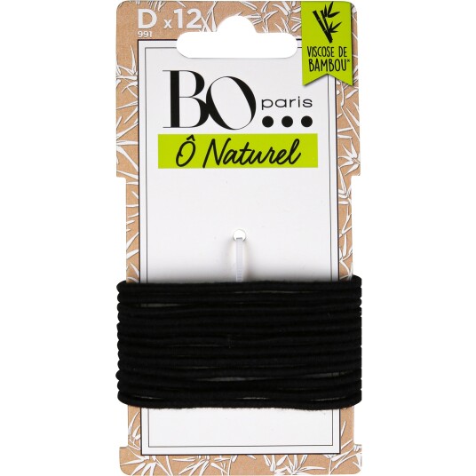 B&O Paris Thin Black Hair Ties 12 pcs B&O Paris Thin Black Hair Ties 12 pcs