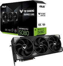 ASUS GeForce RTX 5080 TUF Gaming OC 16GB GDDR7 Grafikkort med Aktiv Kjøling