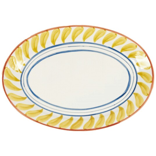 Pick A Poppy Swirl Serveringsfat 32 cm Gul