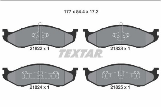 Bremseklosser TEXTAR 2182202