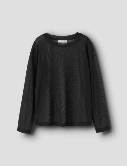 Name It Black Nkfrophelia Ls Mesh Topp 116