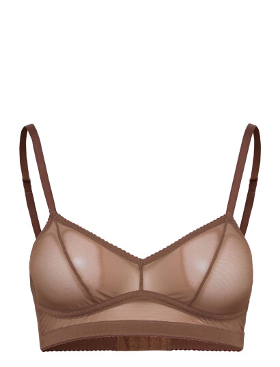 Understatement Underwear Mesh Balconette Brown XXL