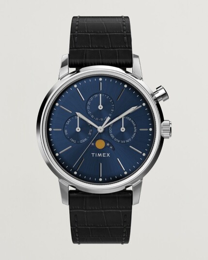 Timex Marlin Moon Phase Quartz 40mm Blue Dial
