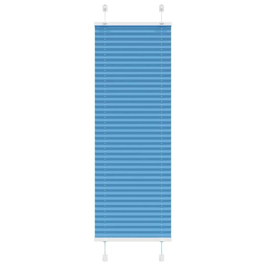plisségardin blå 45x100 cm Stoff Bredde 44,4 Polyester