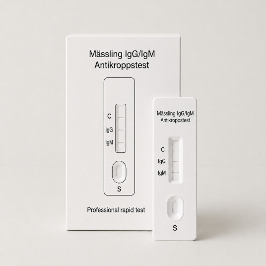 Quicktest Sverige Mässling Självtest IgG/IgM Antikroppstest 25 pack   Professionellt bruk
