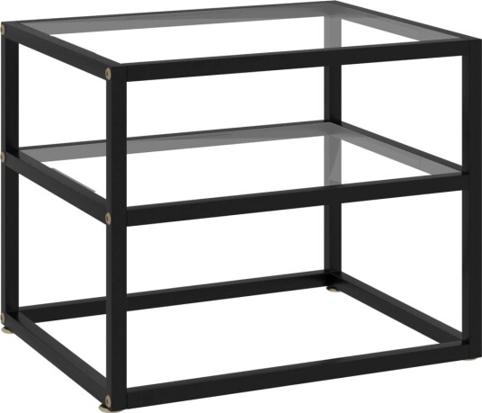 vidaXL Konsollbord gjennomsiktig 50x40x40 cm herdet glass
