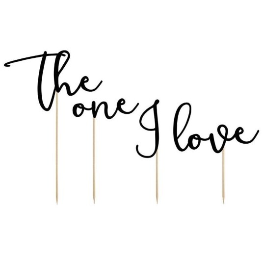Kaketopp Svart "The One I Love" 