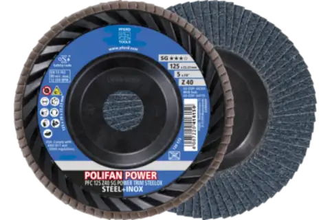 Pferd Polifan Lamellskiver Av Zirkonia Aluminiumoksid Z Sg Power Trim Steelox 12,5 Cm 10 Stk