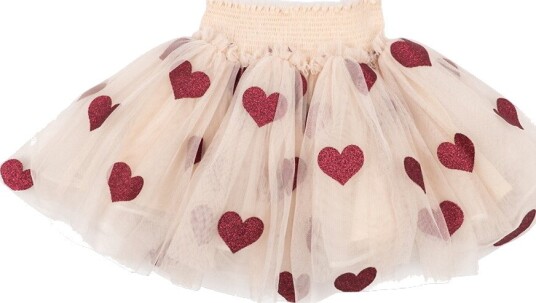 Konges Sløjd Tyllskjørt Tullie Coeur Glitter Konges Sløjd 6 år (116) Skjørt Beige