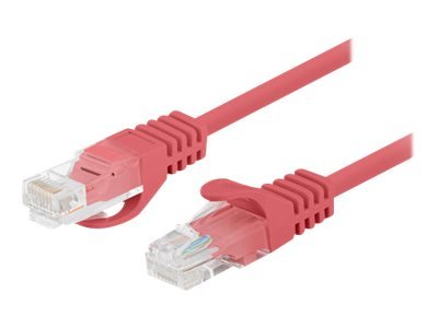 Lanberg Koblingskabel Rj-45 Hann Til Rj-45 Hann 1 M 5.4 Mm U/Utp Uskjermet Cat 6 Flertrådet Formstøpt Uten Hindringer Rød Ral 3017 En Pakke 10