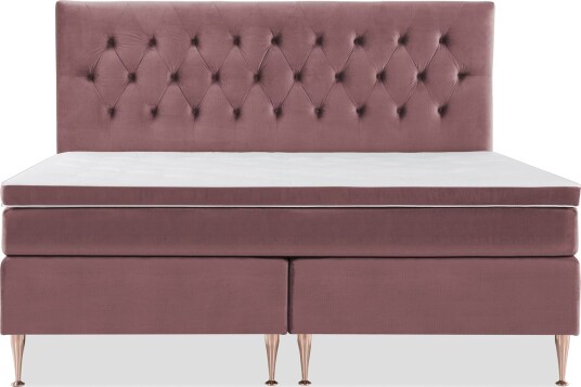 Royal Velvet Kontinentalseng 210x210 cm Rosa Fløyel/Høye Rosében