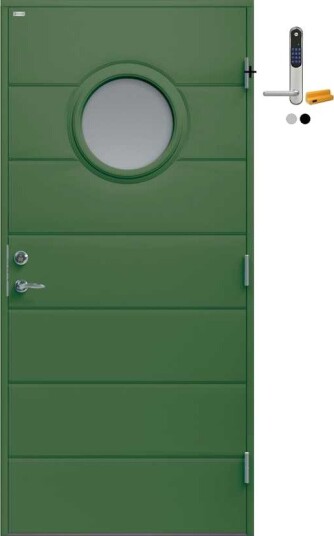 Ytterdør Diplomat Bella Klart Glass med Yale Doorman Classic Home