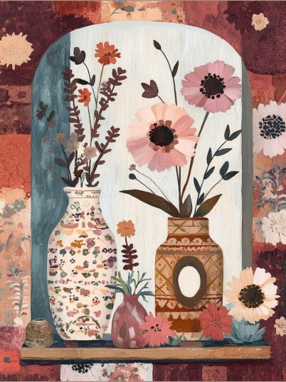 Plakat   Vaser og blomster
