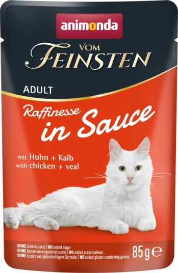 Animonda Vom Feinsten Våtfôr Adult Raffinesse I Saus Med & Kalv Kylling 24 X 85 G