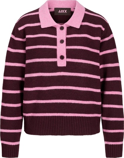 JJXX Jxruby Polo Neck Knit Sn Burgundy XL
