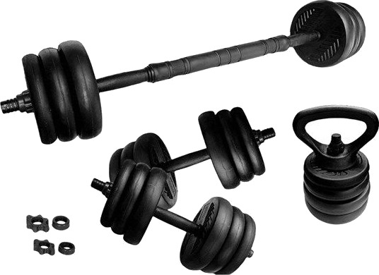 ASG 20kg vektsett sort/sort