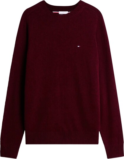 Tommy Hilfiger Lambswool Crew Neck BURGUNDY HEATHER S Tommy Hilfiger Lambswool Crew Neck BURGUNDY HEATHER S