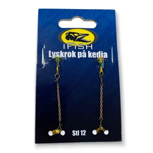 IFISH Glow Hook On Chain Size 12, 2-pack IFISH Glow Hook On Chain Size 12, 2-pack