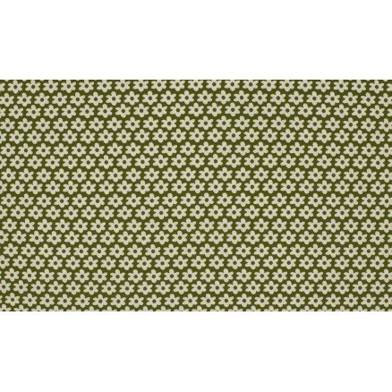 Diverse Minimals Bomullspoplinstoff Print 25 Flower Khaki 145cm 50cm