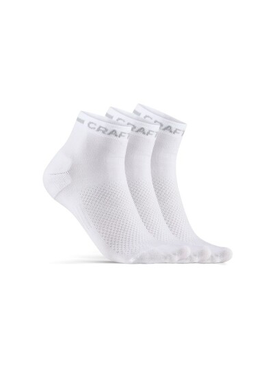 Craft Core Dry Mid Sock 3-pack 34/36, White Craft Core Dry Mid Sock 3-pack 34/36, White