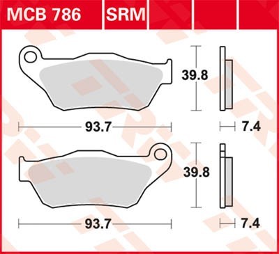 Bremseklosser sett TRW MCB786SRM