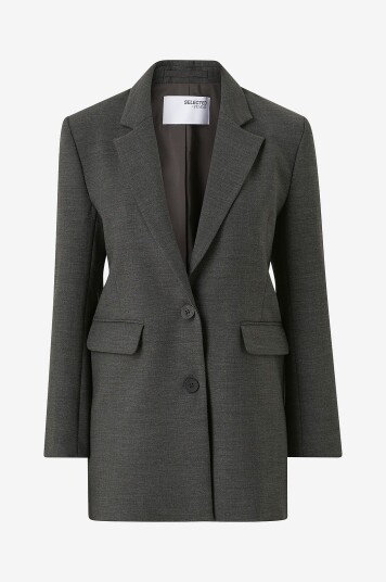 Selected Femme Blazer slfRita LS Relaxed Blazer Dgm Grå Selected Femme Blazer slfRita LS Relaxed Blazer Dgm Grå