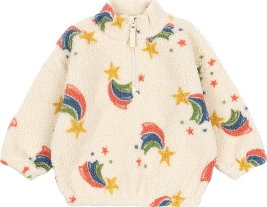 Konges Sløjd Fleecegenser Jody Teddy Rainbow Star Konges Sløjd 7 8 år (122 128) Fleecejakke Blå Grønn Gul Hvit Rød
