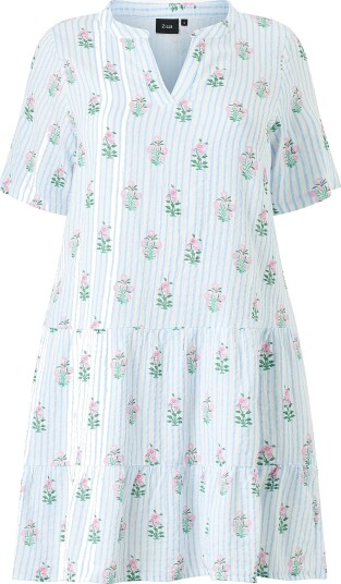 Zizzi   Kjole vViva 1/2 Abk Dress   Flerfarget