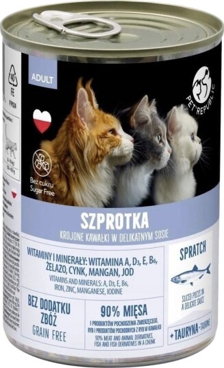 Pet Republic Brisling I Saus Våtfôr 12 X 400 G Pet Republic Brisling I Saus Våtfôr 12 X 400 G