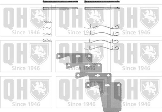 Monteringssett bremseklosser QUINTON HAZELL BFK647
