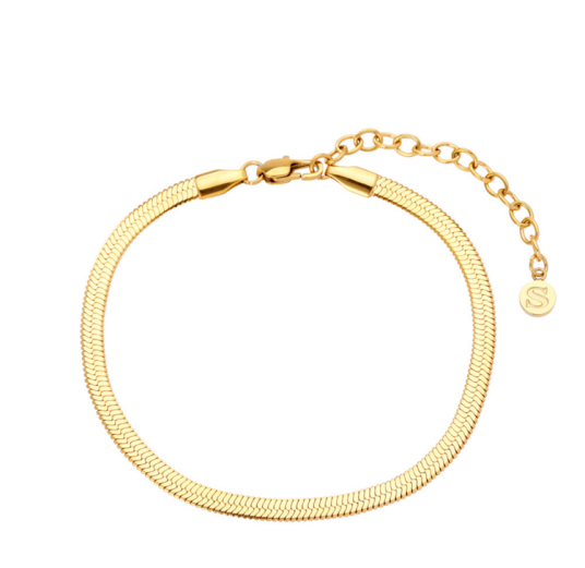 Sistie 2Nd Snake Bracelet Forgylt Rustfritt stål 26 cm