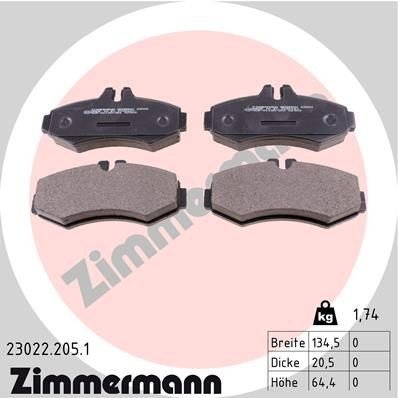 Bremseklosser ZIMMERMANN 23022.205.1