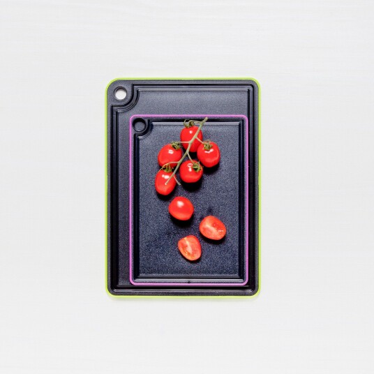 Skjærebrett 35x25 cm svart/lime