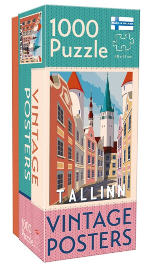 Tactic Puzzle Lovers Vintage Plakater Tallinn 1000 Stk Puslespill Tactic Puzzle Lovers Vintage Plakater Tallinn 1000 Stk Puslespill