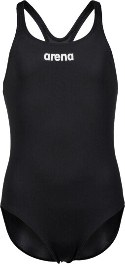 Arena Girl´S Team Swimsuit Swim Pro Solid 550 Black-White 8-9