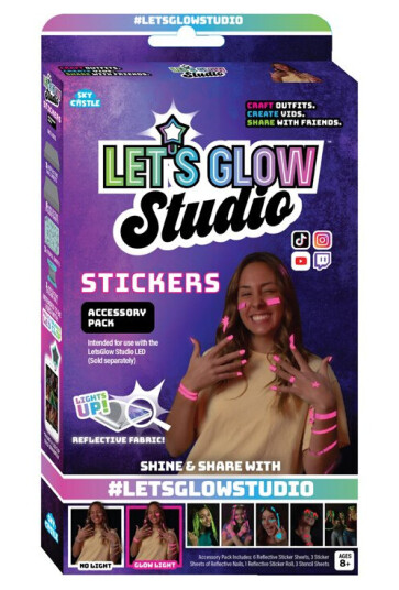 Let's Glow Studio Refill Klistremerke Tilbehørspakke