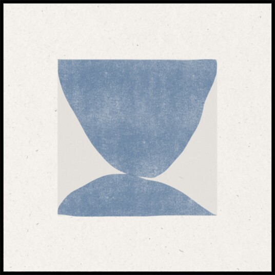 Blue Symmetry Plakat / 50x50