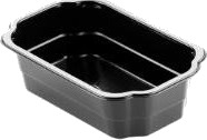 Bakke 1 Rum Takeaway 1/4 Gn 1750 Ml 250X159x70 Mm Pp Sort,220 Stk/Krt