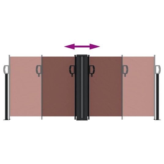 Uttrekkbar sidemarkise 100x600 cm brun 4004584