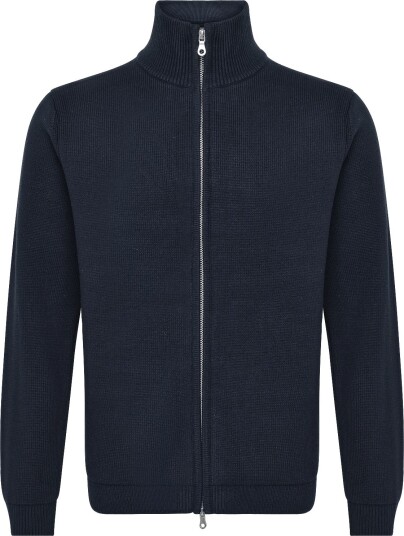 Garment Project Zipper Knit Cardigan   Navy   NAVY   S