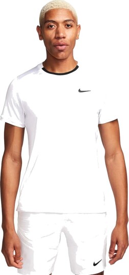 Nike M Court Dri Fit Advantage Top Padel  og tennis T skjorte herre Vit XL