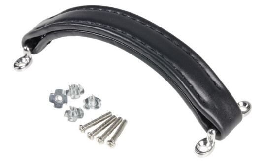 Adam Hall Hardware 3414 Blk - Strap Handle Leatherette Black