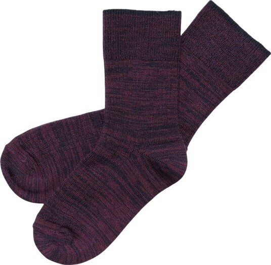 FUB Sokker 2 pack Ull Violet/Dark Navy FUB 22/24 Sokker Bordeaux Lilla