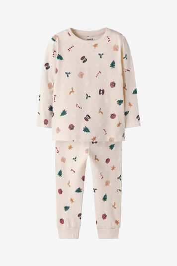 Name It Whitecap Gray Xmas AOP Nmnvismas Ls Nightset 98